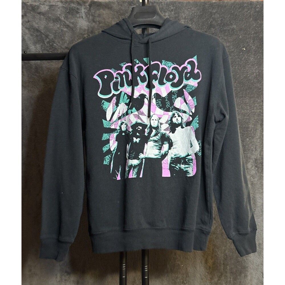 Pink Floyd Hoodie Mens Small Black Psychedelic Hippie Rock Band Sweater Concert - Picture 3 of 10